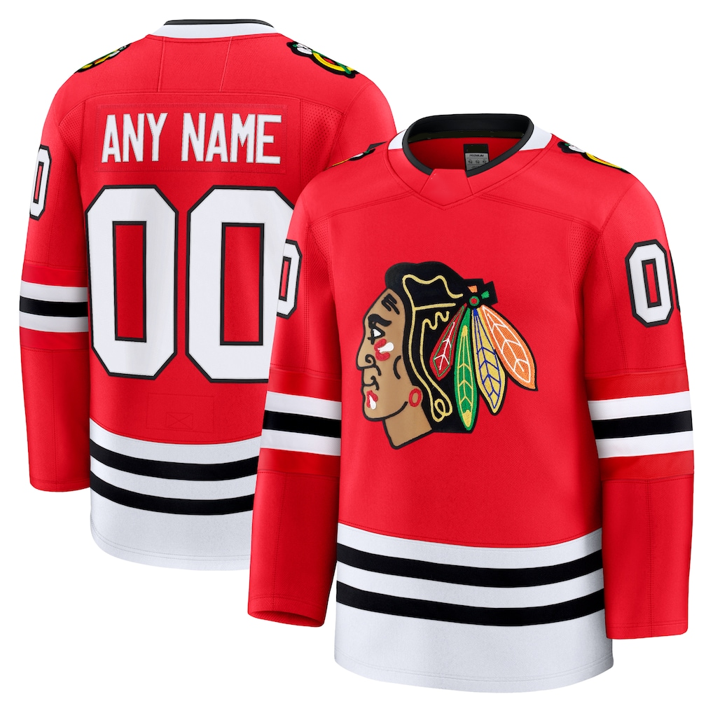 Boles Custom C.Blackhawks Red Home Premium Jerseys