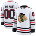 Boles Custom C.Blackhawks White Away Premium Jerseys