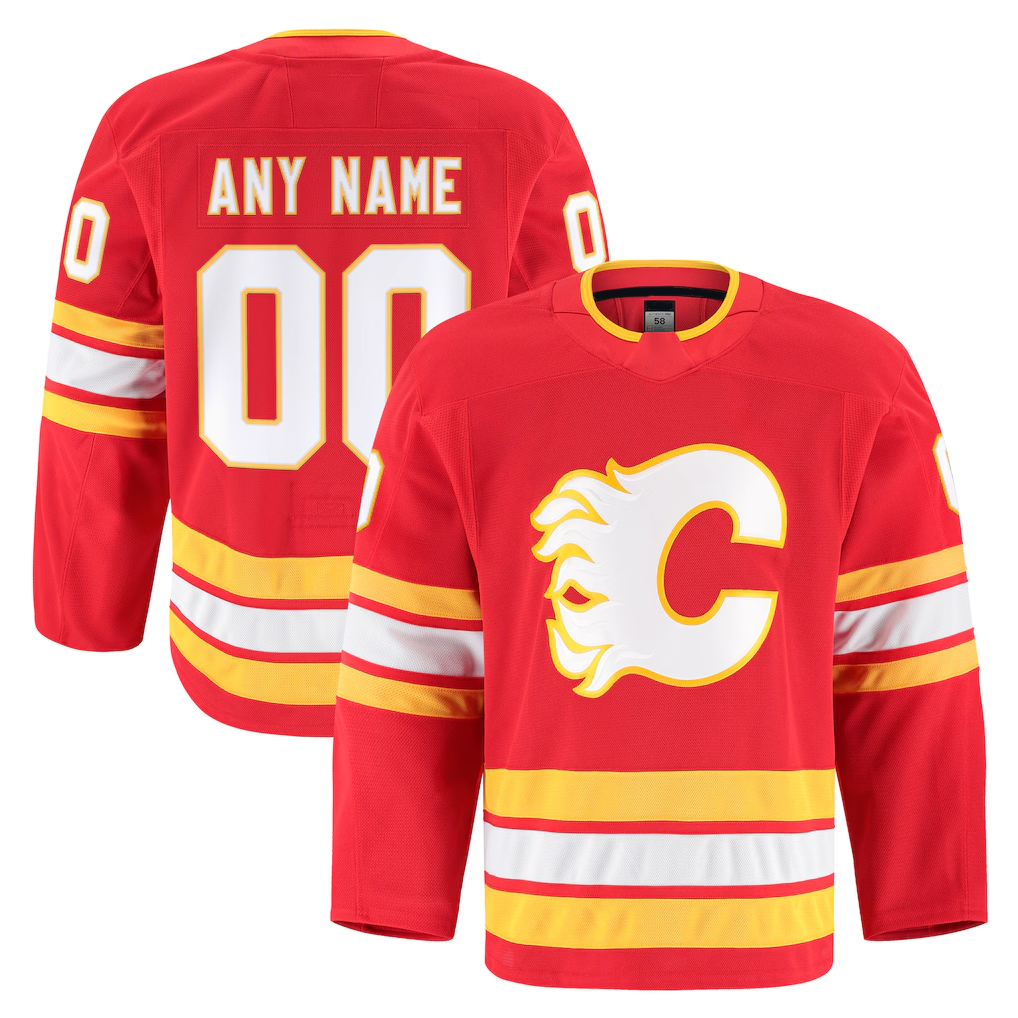 Boles Custom C.Flames Red Home Authentic Pro Jerseys