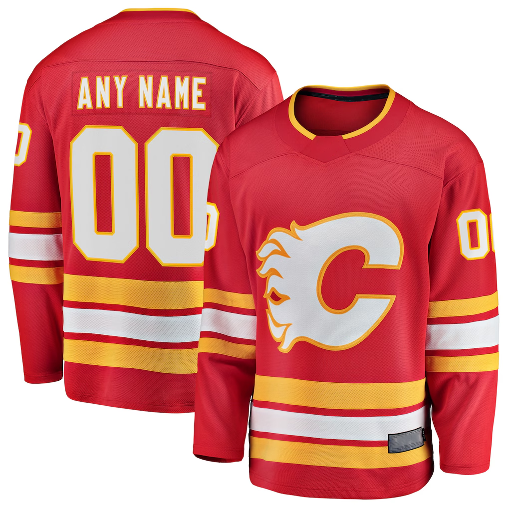 Boles Custom C.Flames Red Home Breakaway Jerseys