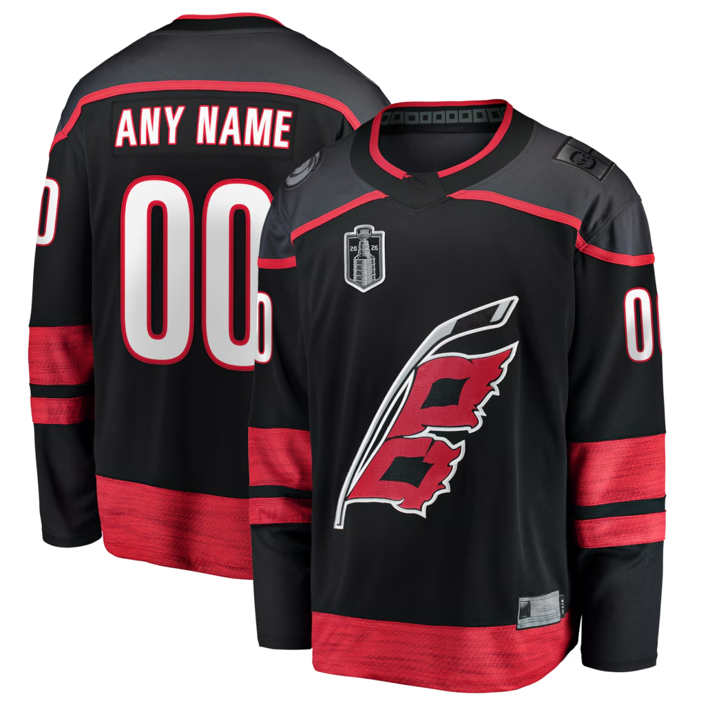 Boles Custom C.Hurricanes Black 2026 Stanley Cup Champions Home Breakaway Custom Stitched Jerseys