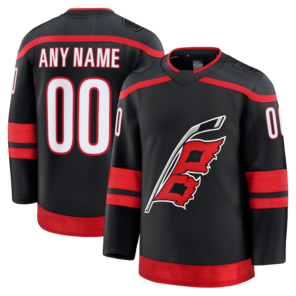 Boles Custom C.Hurricanes Black Home Premium Stitched Jerseys