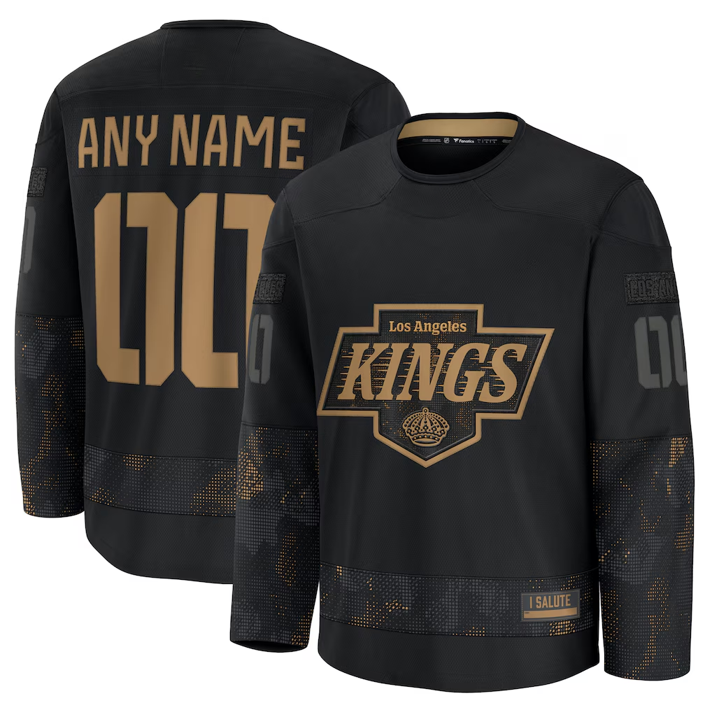 Boles Custom LA.Kings Black 2024 Military Appreciation Practice Jerseys