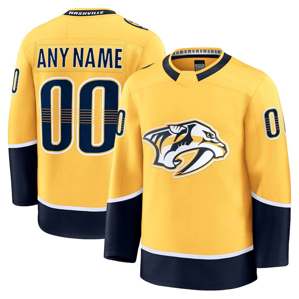 Boles Custom N.Predators Gold Home Premium Jerseys