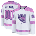 Boles Custom NY.Rangers White 2024 Hockey Fights Cancer Practice Jerseys