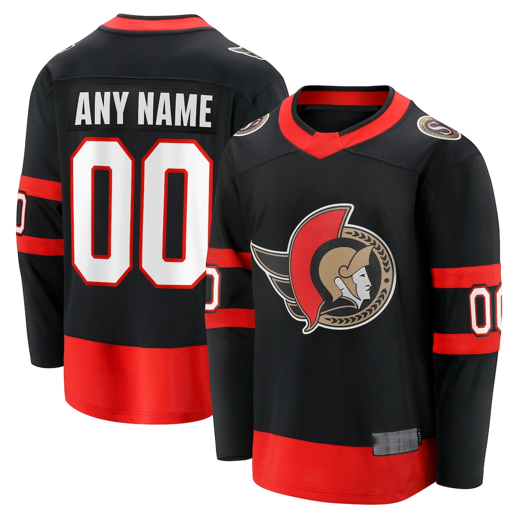 Boles Custom O.Senators Black Home Breakaway Jerseys