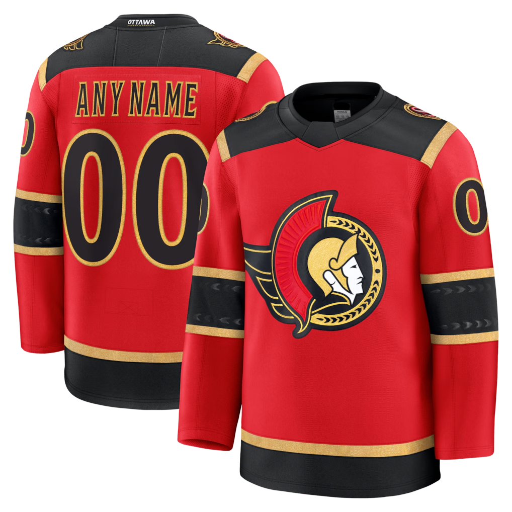 Boles Custom O.Senators Red Alternate Premium Jerseys