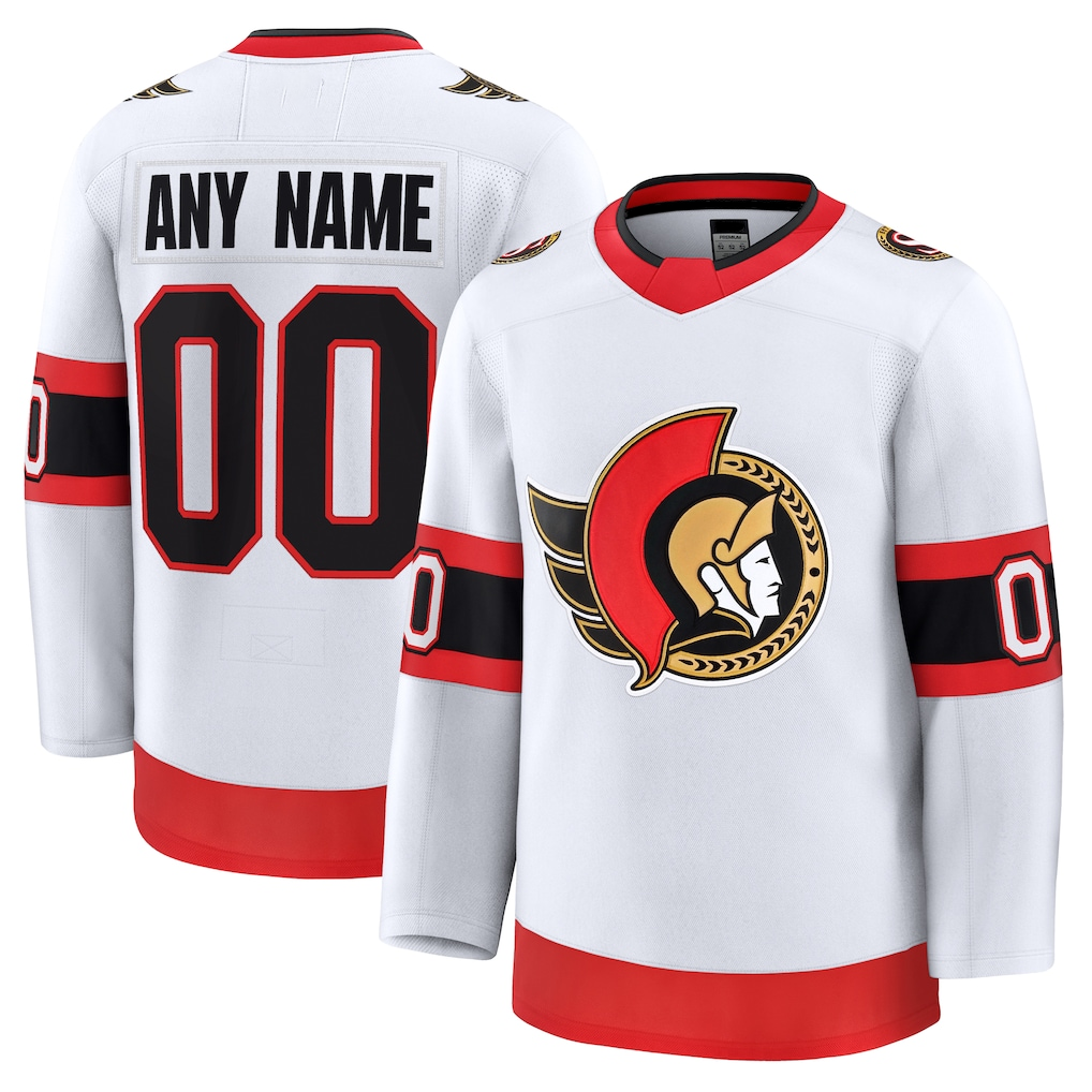Boles Custom O.Senators White Away Premium Jerseys