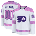 Boles Custom P.Flyers White 2024 Hockey Fights Cancer Practice Jerseys