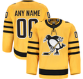 Boles Custom P.Penguins Gold Alternate Authentic Pro Jerseys
