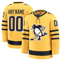 Boles Custom P.Penguins Gold Alternate Premium Jerseys