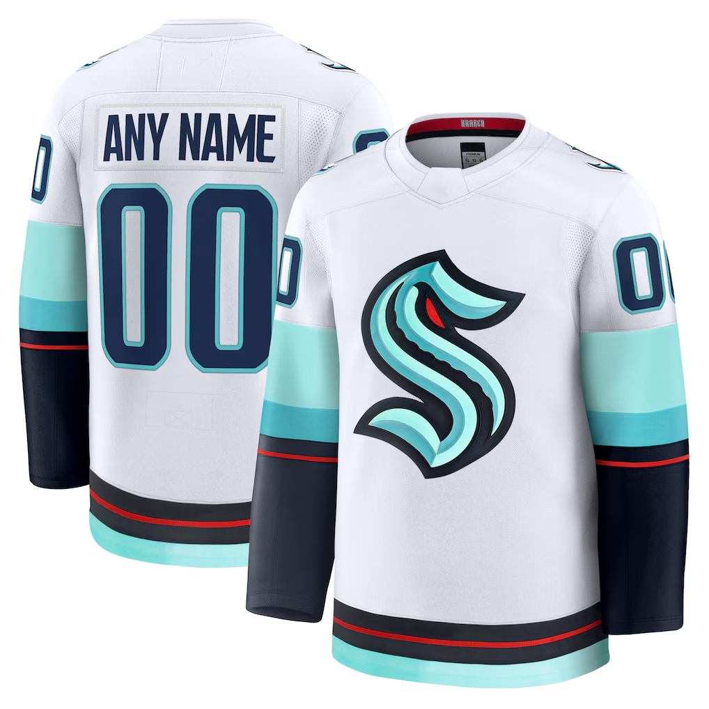 Boles Custom S.Kraken White Away Premium Jerseys