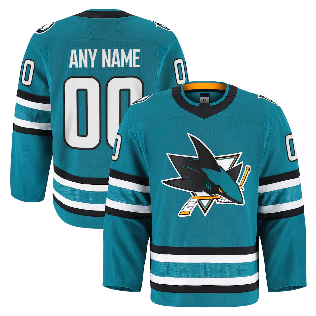 Boles Custom SJ.Sharks Teal Home Authentic Pro Jerseys