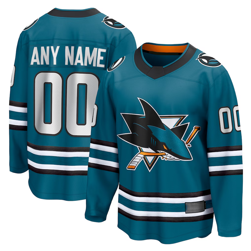 Boles Custom SJ.Sharks Teal Home Breakaway Jerseys