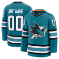 Boles Custom SJ.Sharks Teal Home Premium Jerseys
