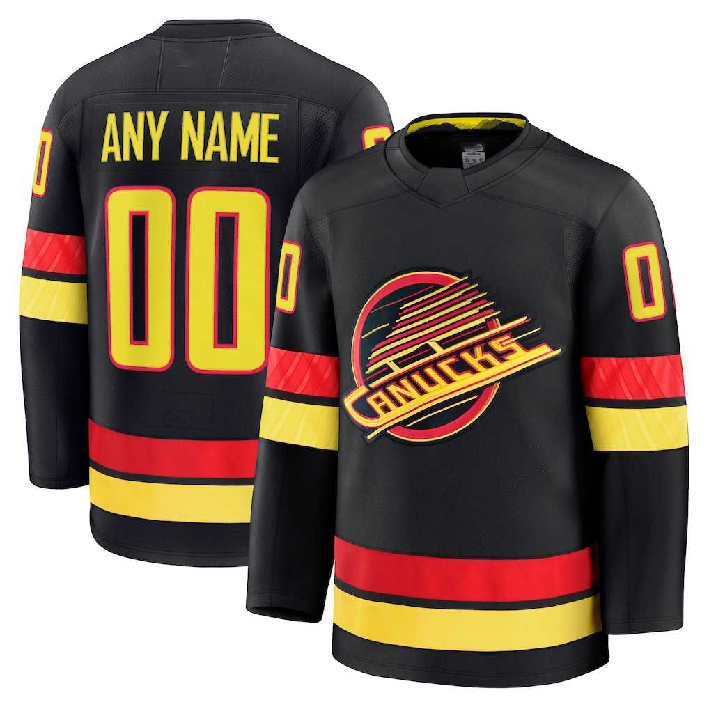 Boles Custom V.Canucks Black Alternate Premium Jerseys
