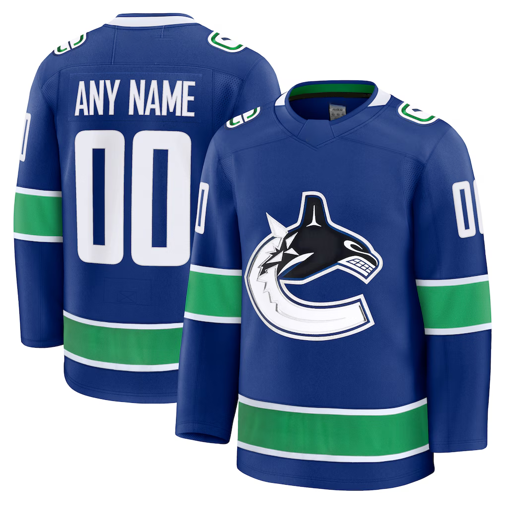 Boles Custom V.Canucks Blue Home Premium Jerseys