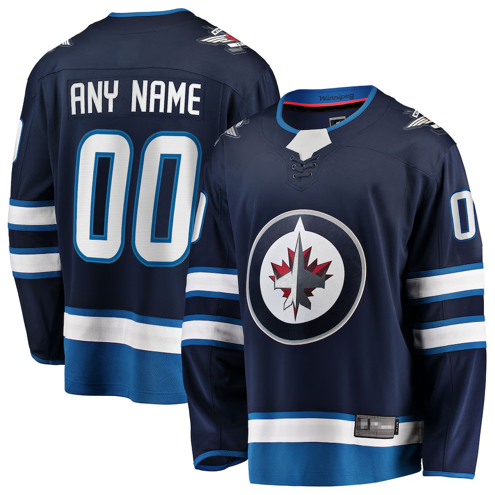 Boles Custom W.Jets Blue Home Breakaway Jerseys