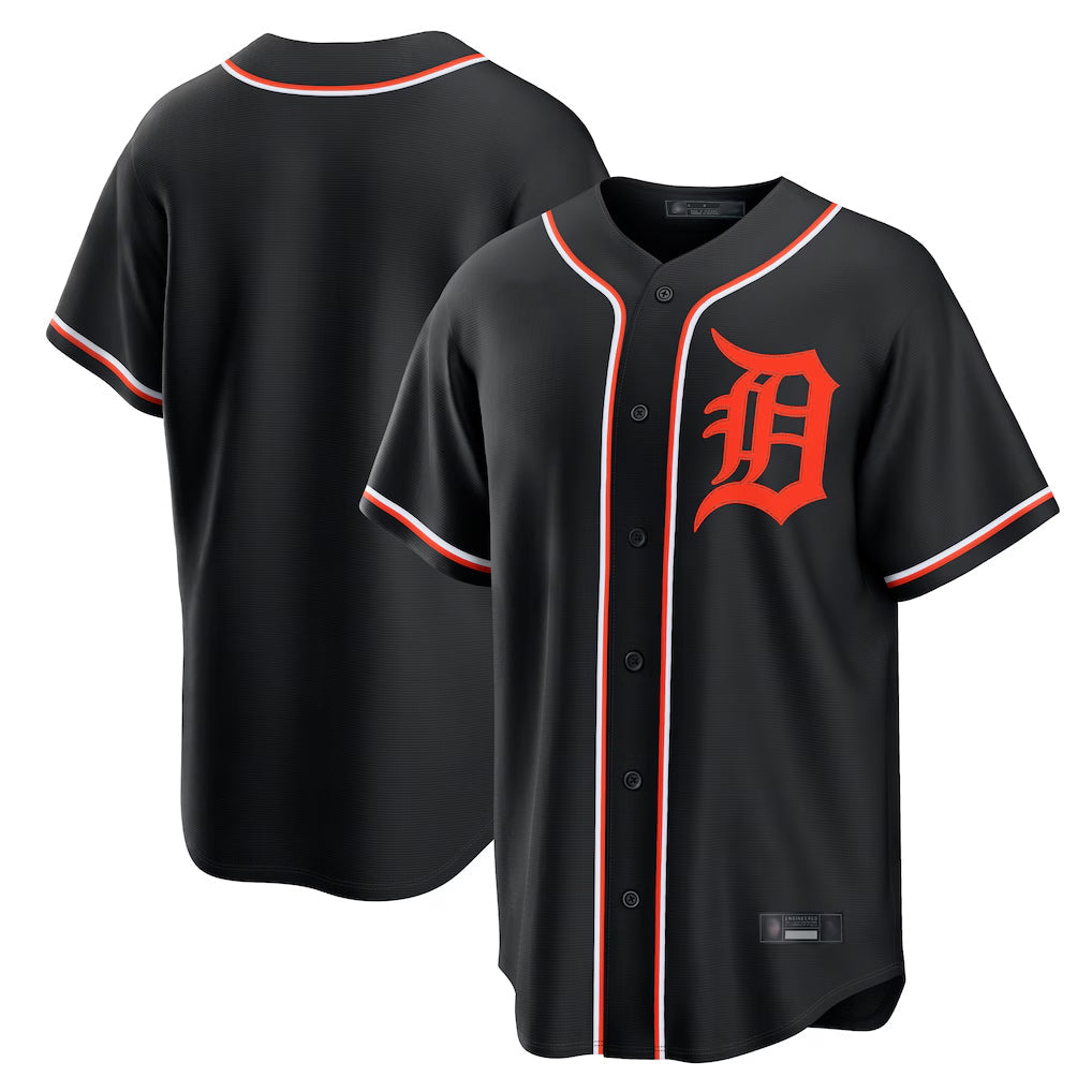 Boles D.Tigers Black Fashion Out Home Game Blank Player Stitched Jerseys