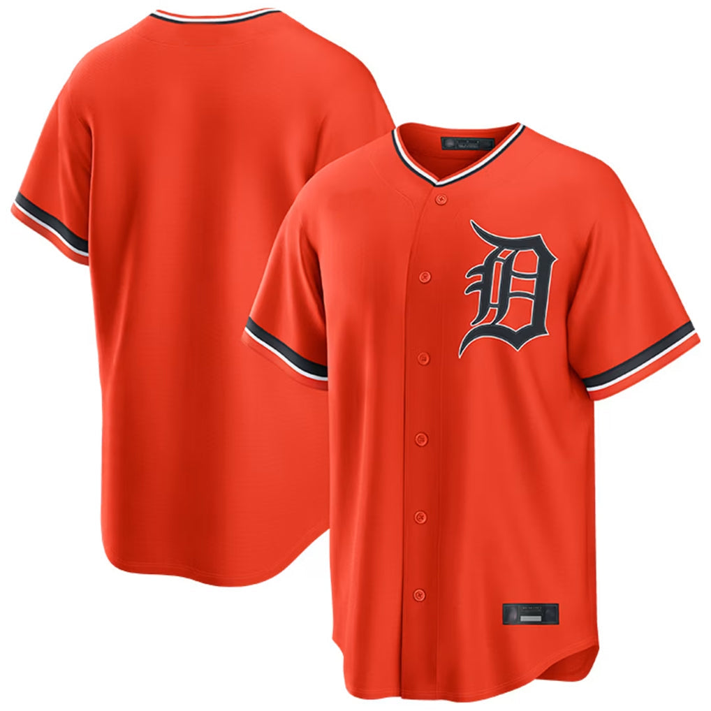 Boles D.Tigers Orange Home Game Blank Player Stitched Jerseys
