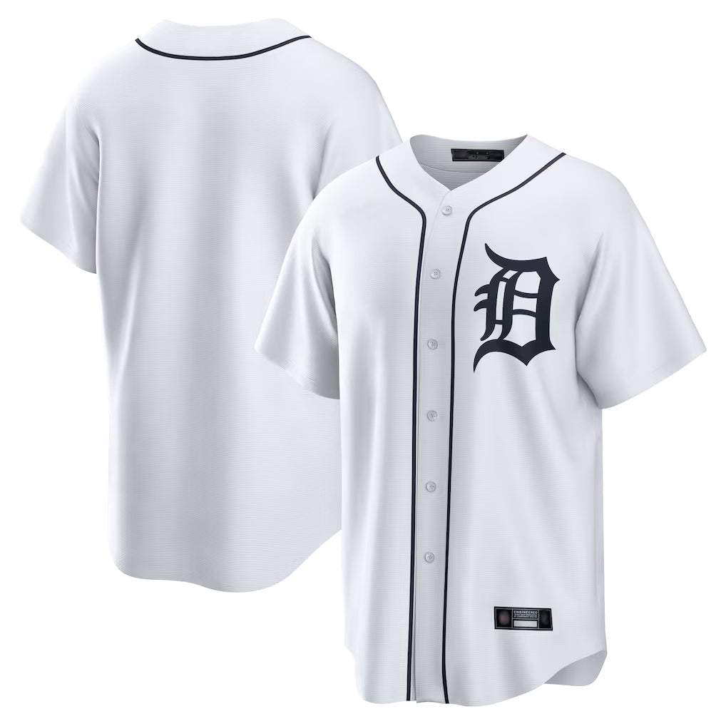 Boles D.Tigers White Home Game Blank Player Stitched Jerseys