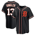 Boles D.Tigers #13 Dillon Dingler Player Black Fashion Out Home Game Stitched Jerseys