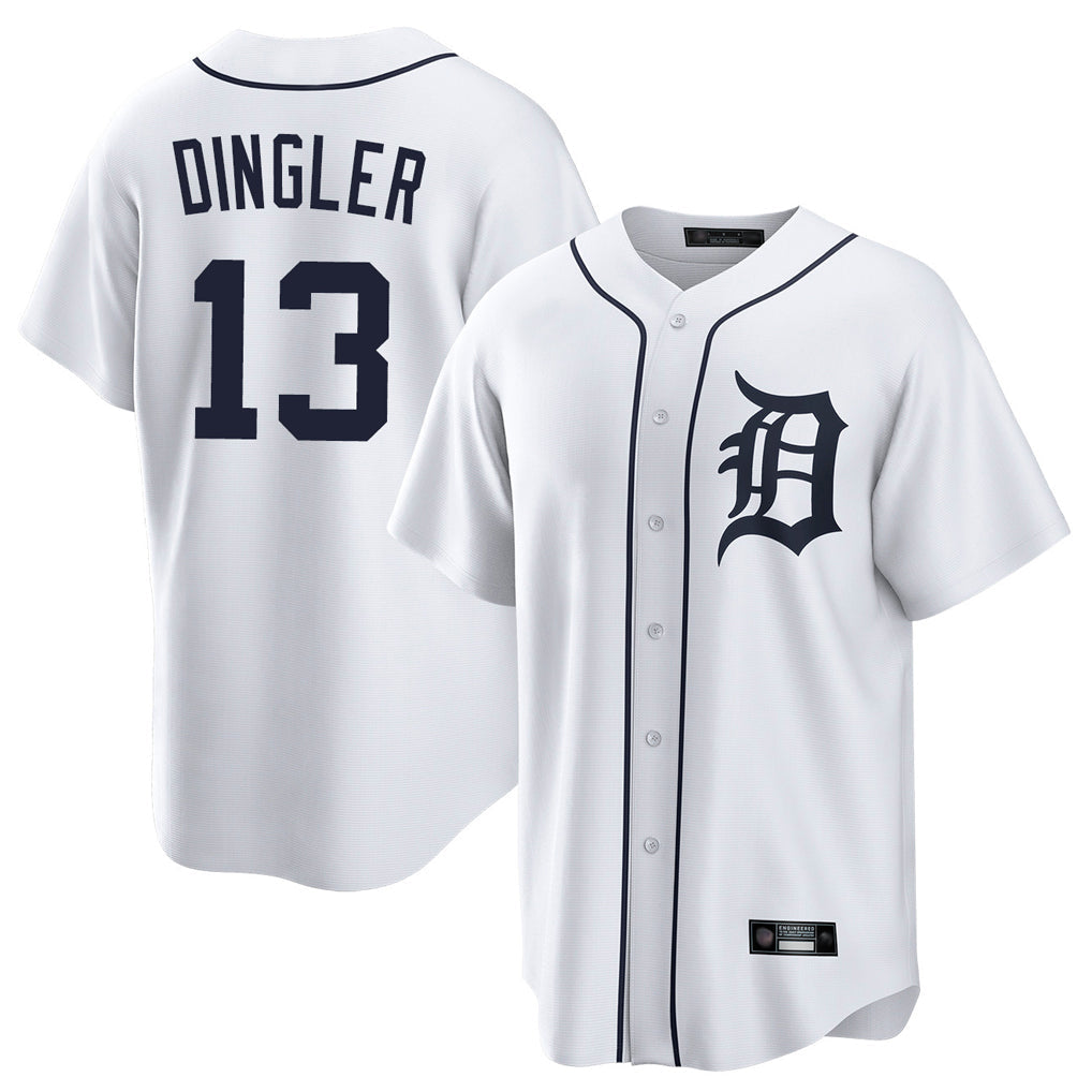 Boles D.Tigers #13 Dillon Dingler Player White Home Game Stitched Jerseys