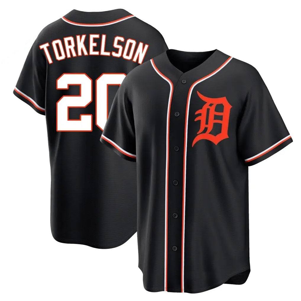 Boles D.Tigers #20 Spencer Torkelson Player Black Fashion Out Home Game Stitched Jerseys