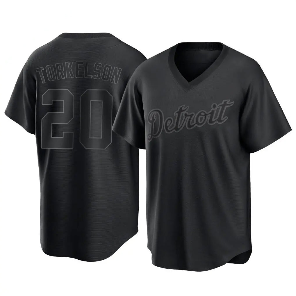 Boles D.Tigers #20 Spencer Torkelson Player Black T-shirt Home Game Stitched Jerseys