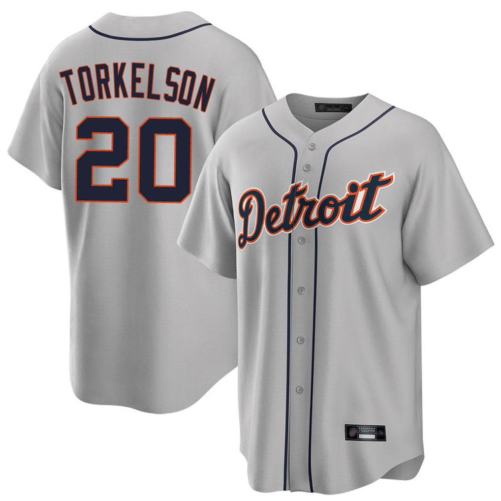 Boles D.Tigers #20 Spencer Torkelson Player Gray Home Game Stitched Jerseys