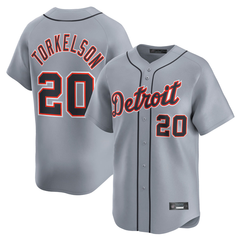 Boles D.Tigers #20 Spencer Torkelson Player Gray Home Limited Stitched Jerseys