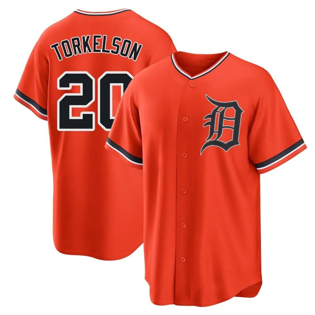 Boles D.Tigers #20 Spencer Torkelson Player Orange Home Game Stitched Jerseys
