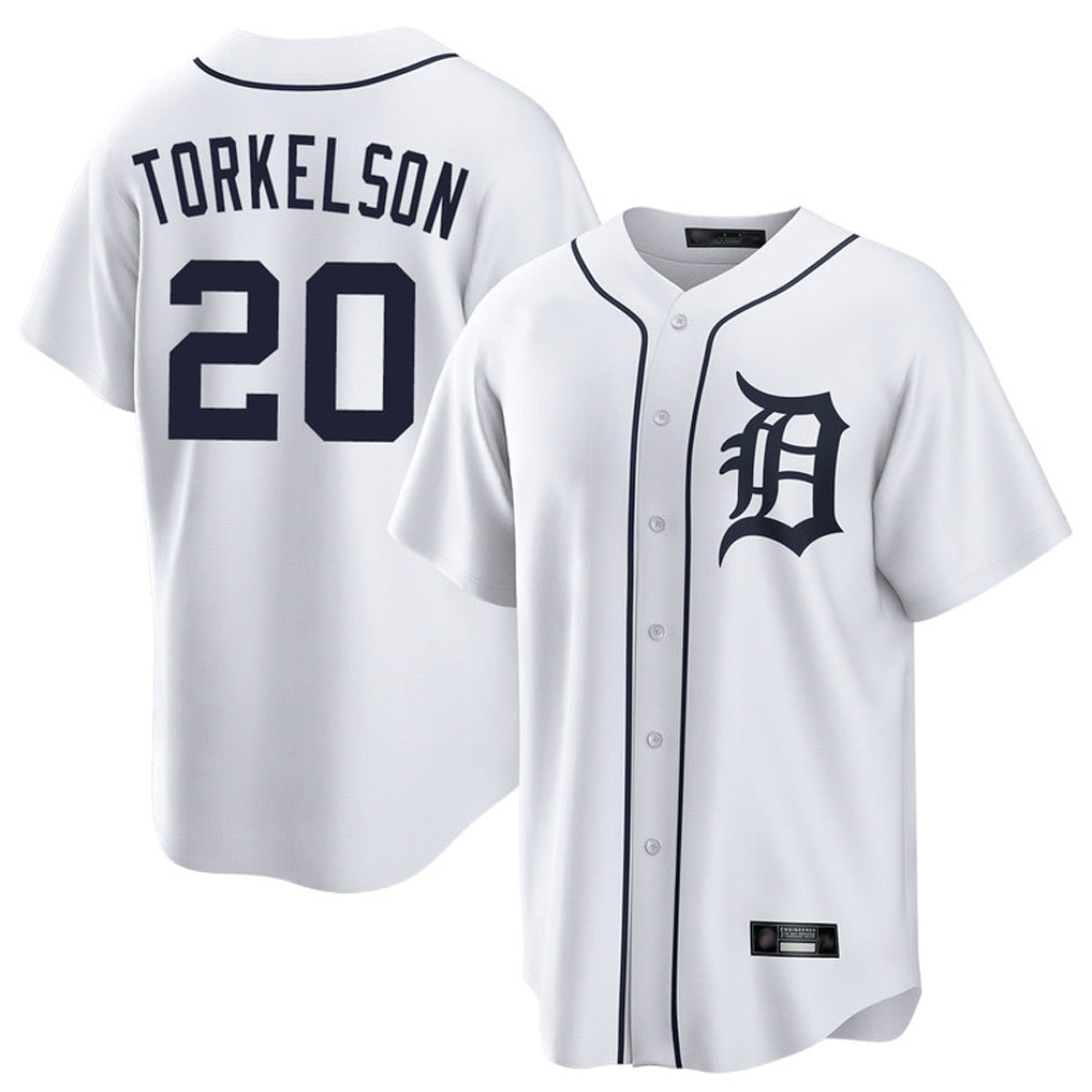 Boles D.Tigers #20 Spencer Torkelson Player White Home Game Stitched Jerseys