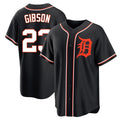 Boles D.Tigers #23 Kirk Gibson Player Black Fashion Out Home Game Stitched Jerseys