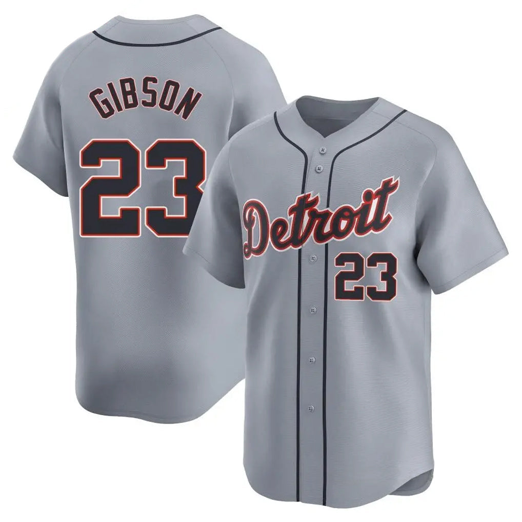 Boles D.Tigers #23 Kirk Gibson Player Gray Home Limited Stitched Jerseys