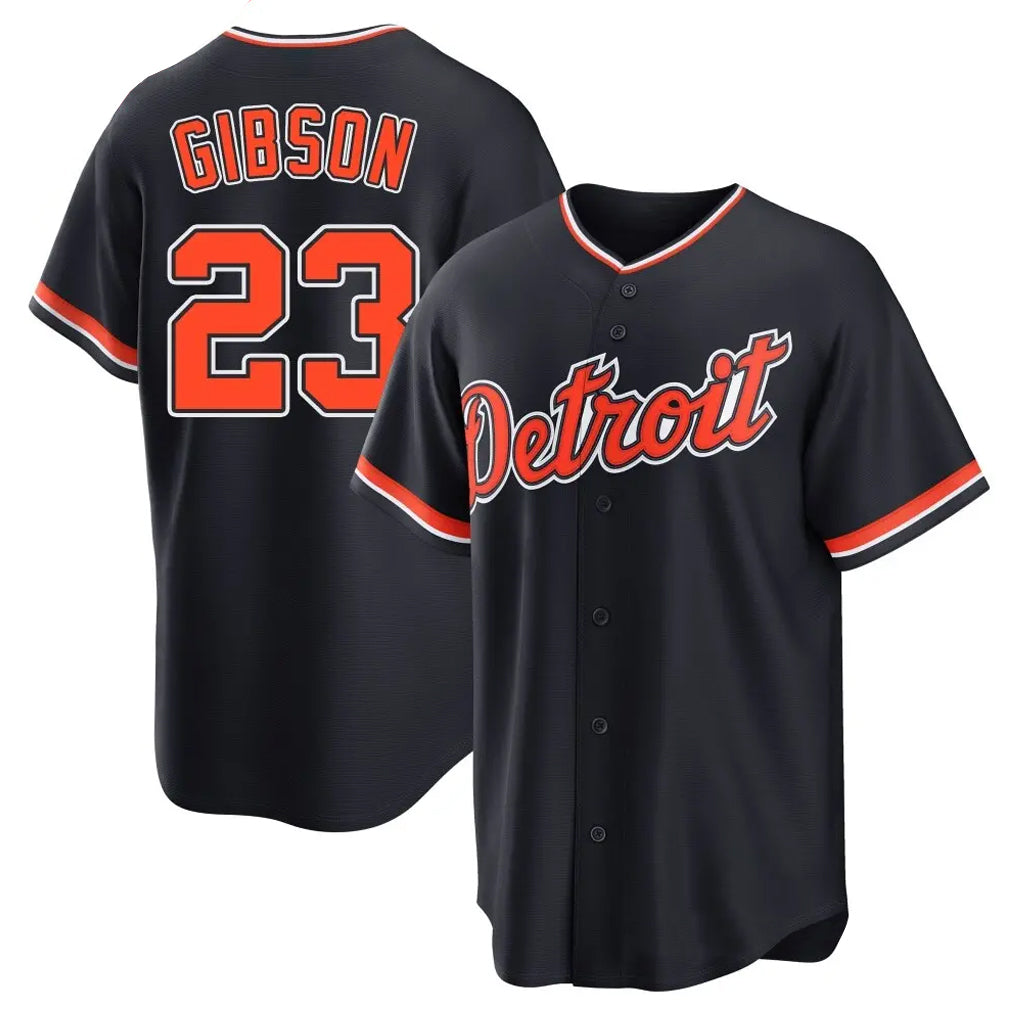 Boles D.Tigers #23 Kirk Gibson Player Navy Home Game Stitched Jerseys