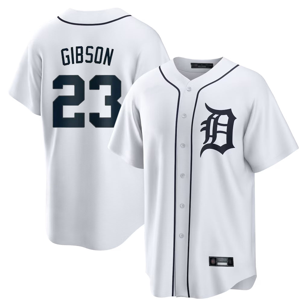 Boles D.Tigers #23 Kirk Gibson Player White Home Game Stitched Jerseys