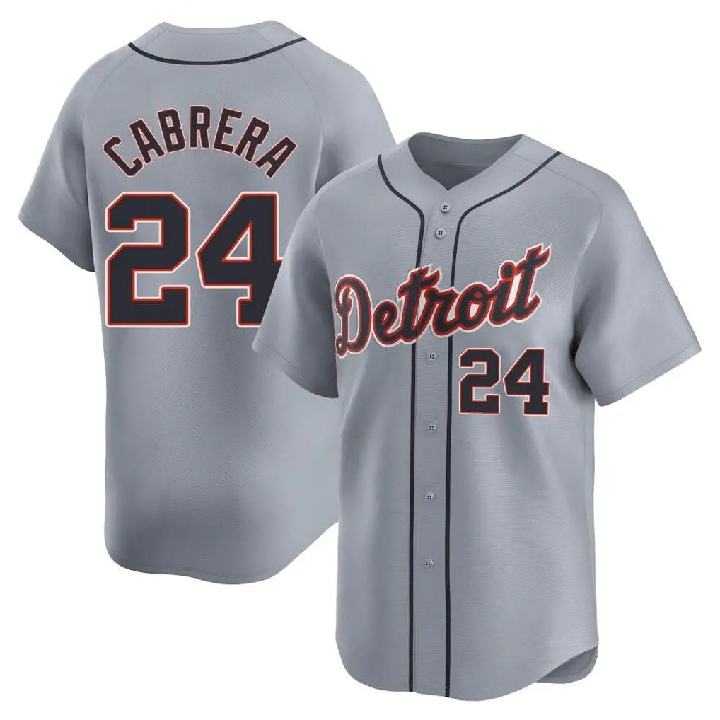 Boles D.Tigers #24 Miguel Cabrera Player Gray Home Limited Stitched Jerseys