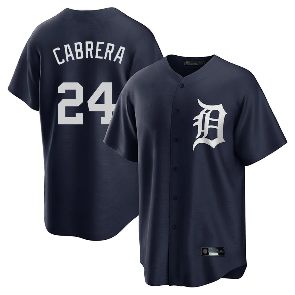 Boles D.Tigers #24 Miguel Cabrera Player Navy Game Home Stitched Jerseys