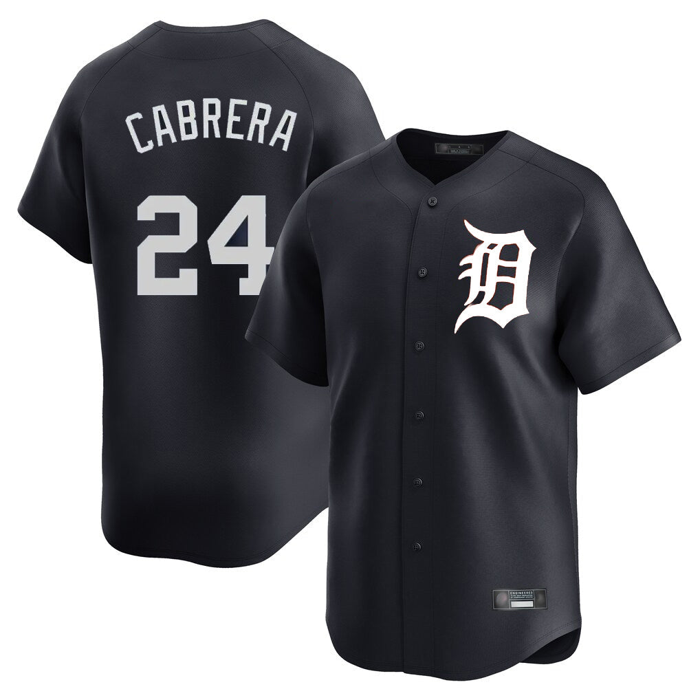Boles D.Tigers #24 Miguel Cabrera Player Navy Home Limited Game Stitched Jerseys