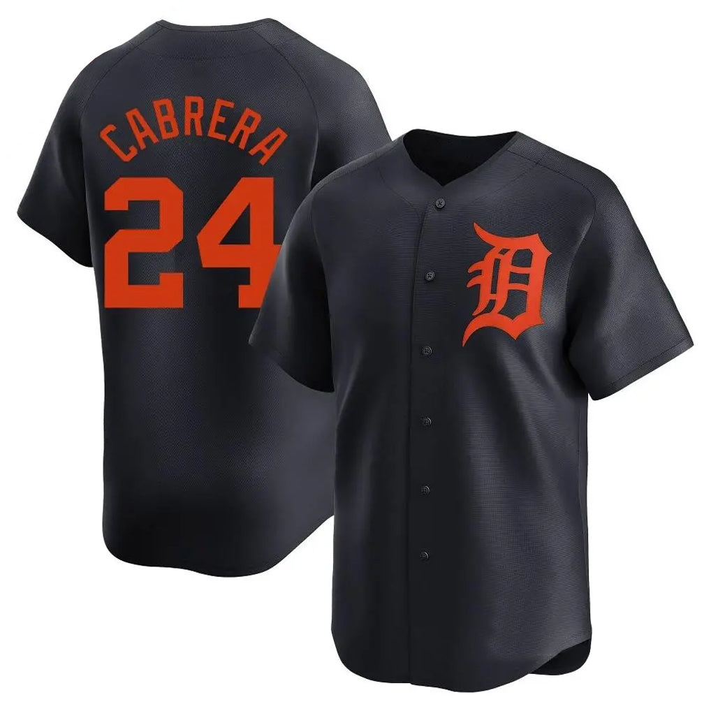 Boles D.Tigers #24 Miguel Cabrera Player Navy Home Limited Stitched Jerseys