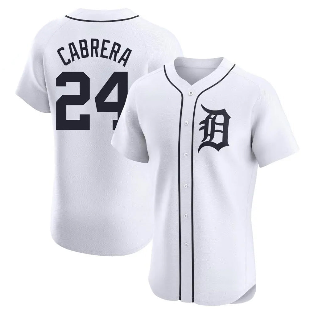Boles D.Tigers #24 Miguel Cabrera Player White Limited Elite Home Stitched Jerseys