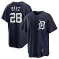 Boles D.Tigers #28 Javier B¨¢ez Player Navy Game Home Stitched Jerseys