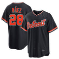 Boles D.Tigers #28 Javier B¨¢ez Player Navy Home Game Stitched Jerseys