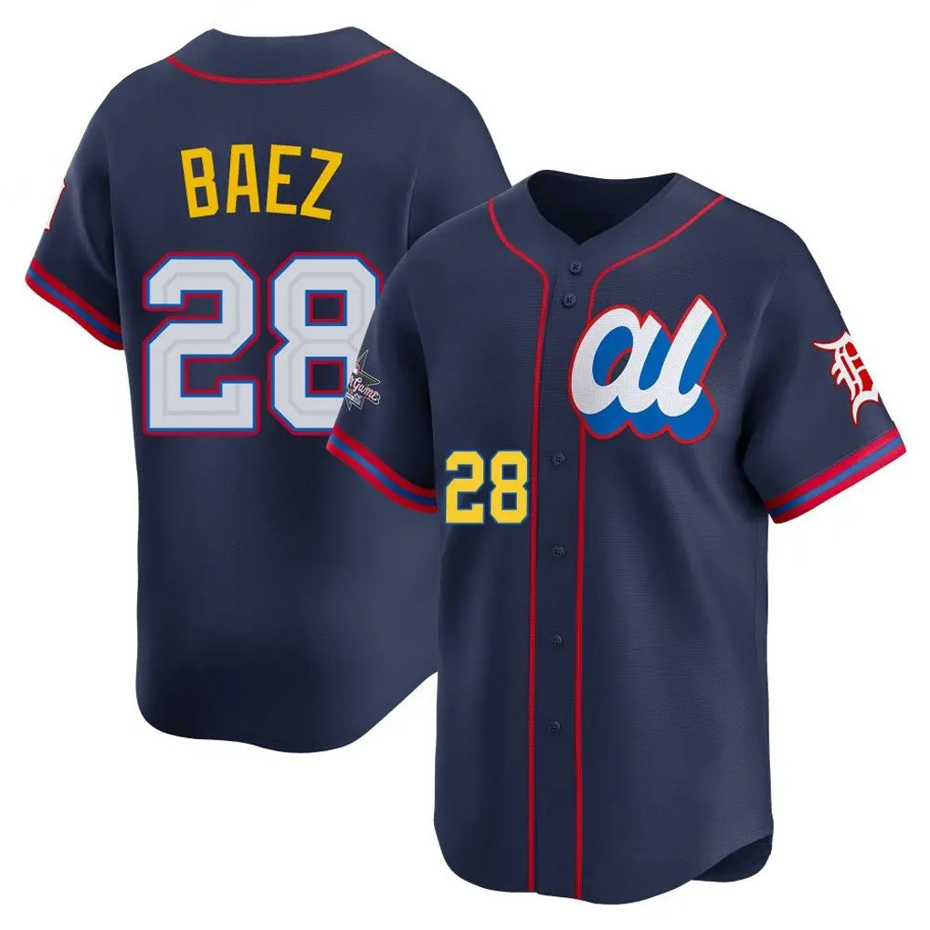Boles D.Tigers #28 Javier B¨¢ez Player Navy Limited American League All-Star Edition Stitched Jerseys