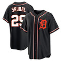Boles D.Tigers #29 Tarik Skubal Player Black Fashion Out Home Game Stitched Jerseys