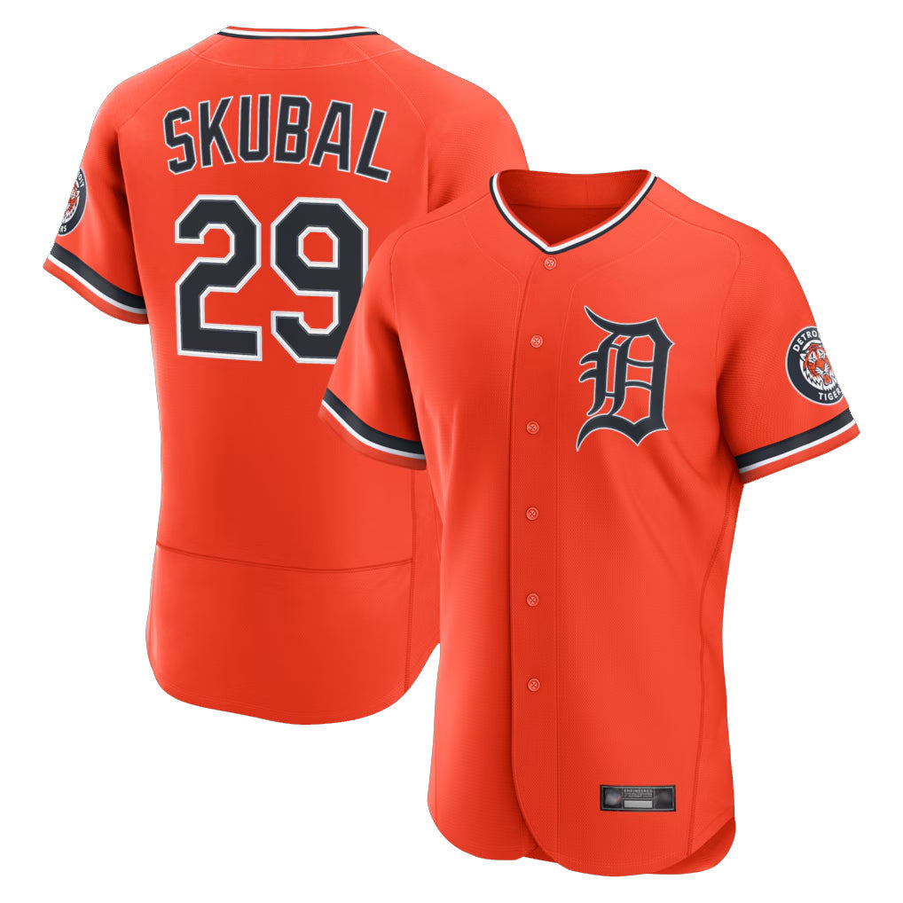 Boles D.Tigers #29 Tarik Skubal Player Orange Limited Elite Home Stitched Jerseys