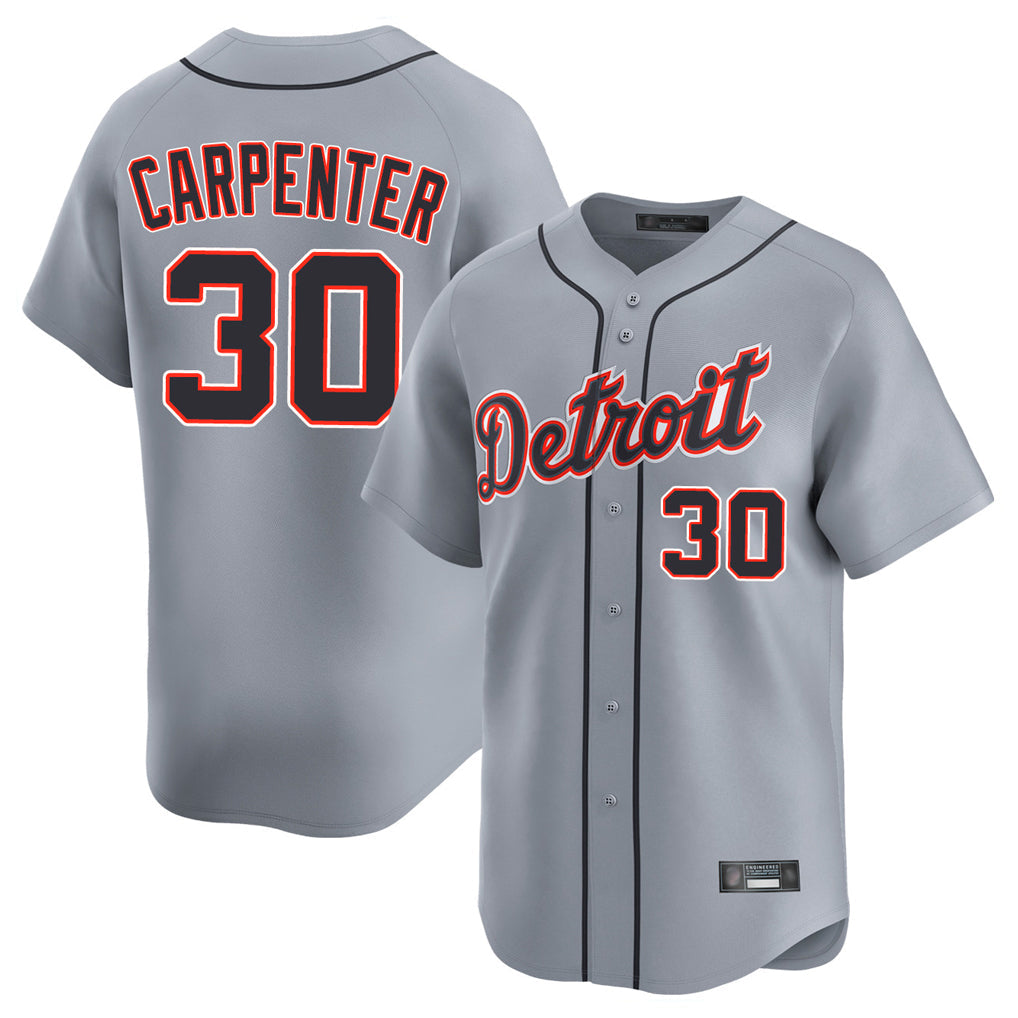 Boles D.Tigers #30 Kerry Carpenter Player Gray Home Limited Stitched Jerseys
