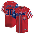Boles D.Tigers #30 Kerry Carpenter Player Red Independence Day Vapor Premier Limited Stitched Jerseys
