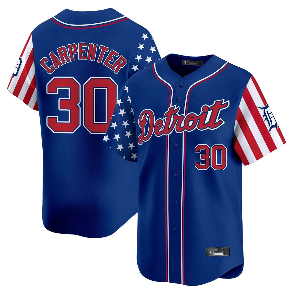 Boles D.Tigers #30 Kerry Carpenter Player Royal Independence Day Vapor Premier Limited Stitched Jerseys